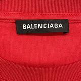 バレンシアガ BALENCIAGA スモールロゴ半袖Tシャツ 508203 レッド コットン メンズ 半袖Ｔシャツ