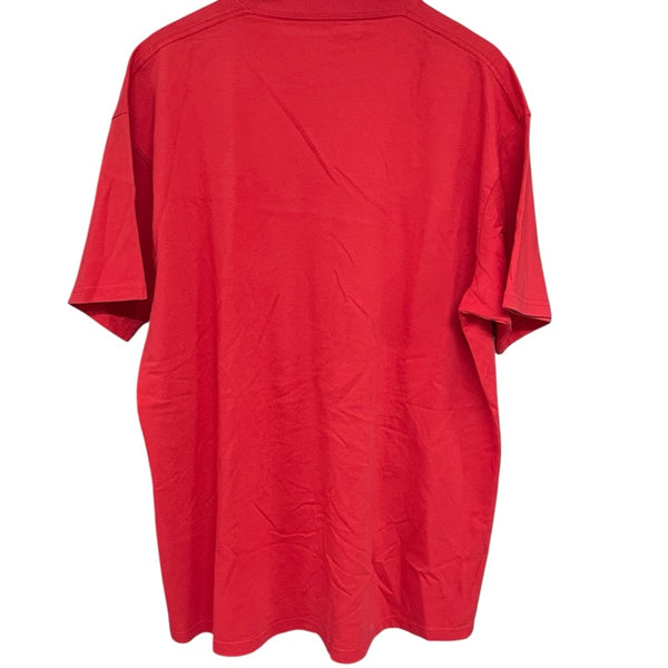 バレンシアガ BALENCIAGA スモールロゴ半袖Tシャツ 508203 レッド コットン メンズ 半袖Ｔシャツ