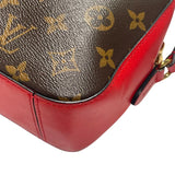 ルイ・ヴィトン LOUIS VUITTON サントンジュ M43556 ブラウン、レッド モノグラムキャンバス レディース ショルダーバッグ