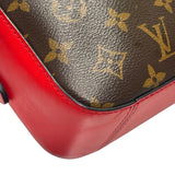 ルイ・ヴィトン LOUIS VUITTON サントンジュ M43556 ブラウン、レッド モノグラムキャンバス レディース ショルダーバッグ