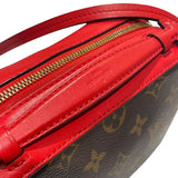 ルイ・ヴィトン LOUIS VUITTON サントンジュ M43556 ブラウン、レッド モノグラムキャンバス レディース ショルダーバッグ