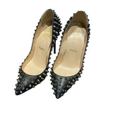 クリスチャン・ルブタン Christian louboutin スタッズヒールパンプス ブラック レディース パンプス