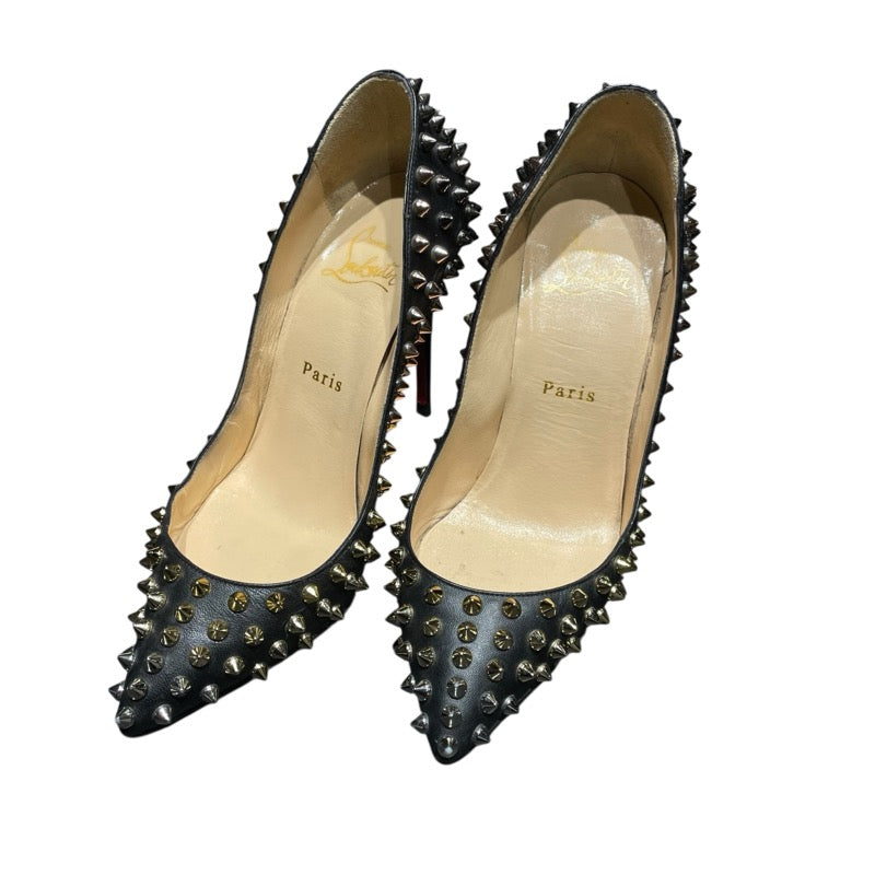 クリスチャン・ルブタン Christian louboutin スタッズヒールパンプス ブラック レディース パンプス