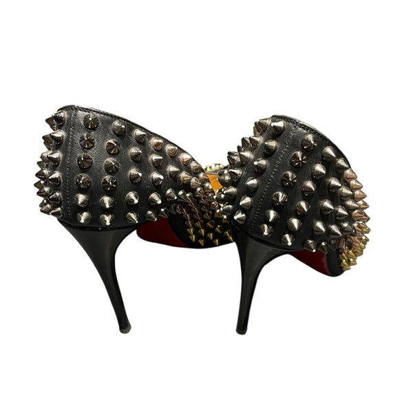 クリスチャン・ルブタン Christian louboutin スタッズヒールパンプス ブラック レディース パンプス
