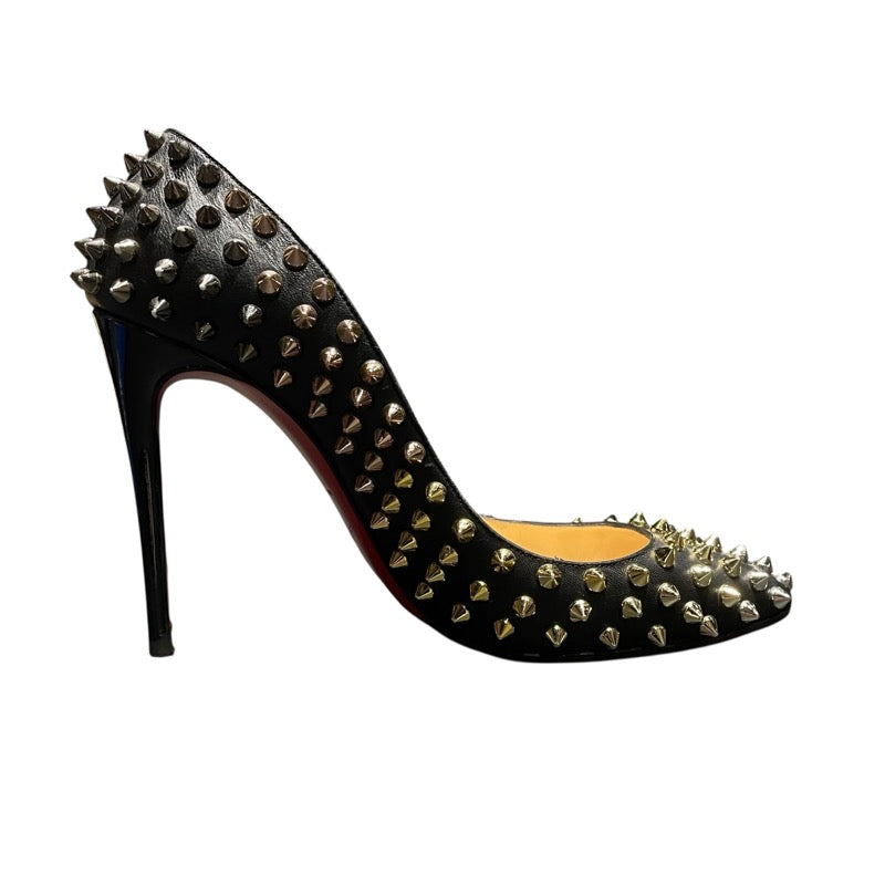 クリスチャン・ルブタン Christian louboutin スタッズヒールパンプス ブラック レディース パンプス