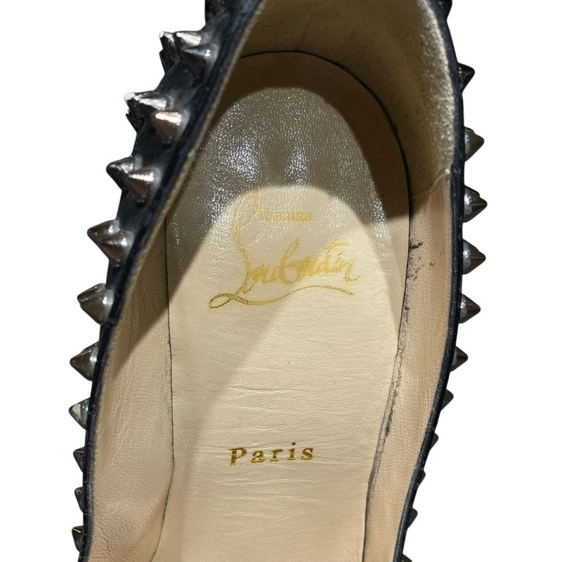 クリスチャン・ルブタン Christian louboutin スタッズヒールパンプス ブラック レディース パンプス