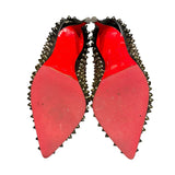 クリスチャン・ルブタン Christian louboutin スタッズヒールパンプス ブラック レディース パンプス