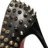 クリスチャン・ルブタン Christian louboutin スタッズヒールパンプス ブラック レディース パンプス