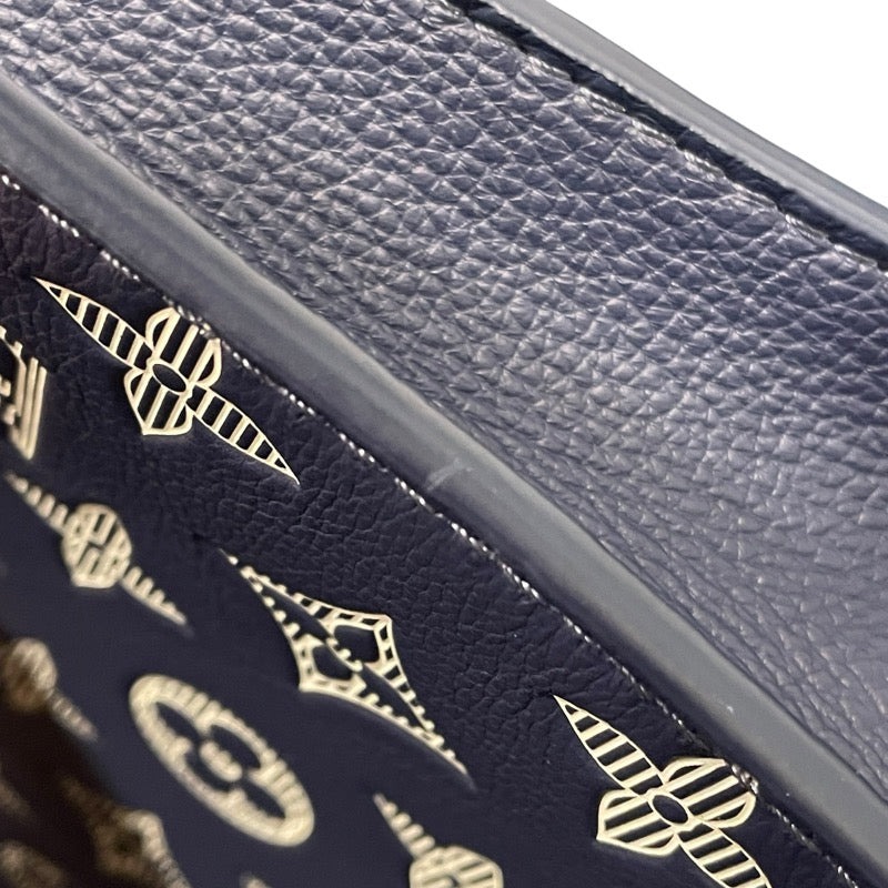 ルイ・ヴィトン LOUIS VUITTON ガストンウェアラブルウォレット M83384 ネイビー モノグラム・シャドウ メンズ ショルダーバッグ