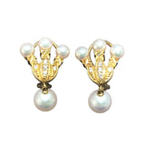ミキモト MIKIMOTO パールイヤリング イエローゴールド K18YG ジュエリー