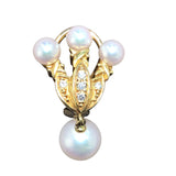 ミキモト MIKIMOTO パールイヤリング イエローゴールド K18YG ジュエリー