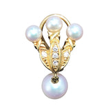 ミキモト MIKIMOTO パールイヤリング イエローゴールド K18YG ジュエリー