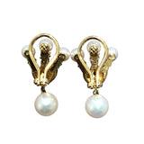 ミキモト MIKIMOTO パールイヤリング イエローゴールド K18YG ジュエリー