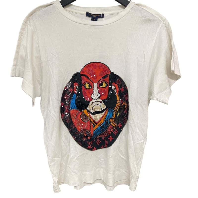 ルイ・ヴィトン LOUIS VUITTON X 山本寛斎　半袖Tシャツ FEBB93 ホワイト コットン レディース 半袖Ｔシャツ