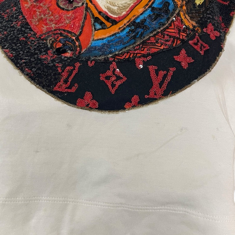 ルイ・ヴィトン LOUIS VUITTON X 山本寛斎　半袖Tシャツ FEBB93 ホワイト コットン レディース 半袖Ｔシャツ