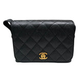 シャネル CHANEL マトラッセレザーショルダーバッグ ブラック GD金具 ラム レディース ショルダーバッグ
