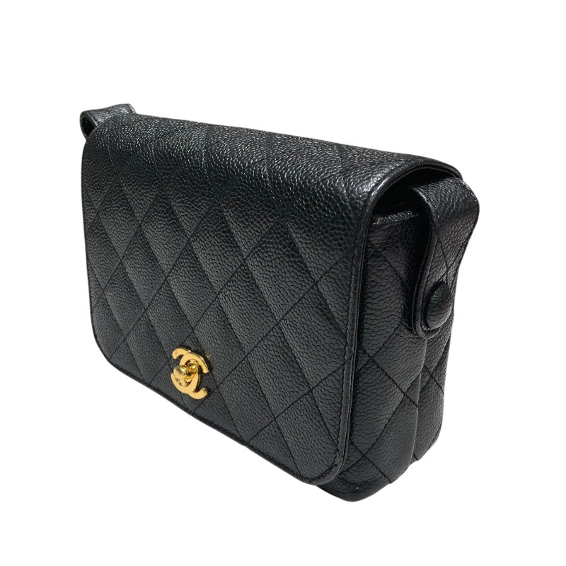 シャネル CHANEL マトラッセレザーショルダーバッグ ブラック GD金具 ラム レディース ショルダーバッグ