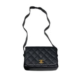 シャネル CHANEL マトラッセレザーショルダーバッグ ブラック GD金具 ラム レディース ショルダーバッグ