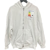 バレンシアガ BALENCIAGA ロゴプリントジップスウェットパーカー 744454 ホワイト コットン メンズ パーカー