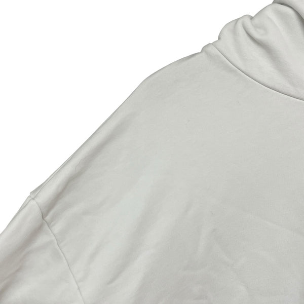 バレンシアガ BALENCIAGA ロゴプリントジップスウェットパーカー 744454 ホワイト コットン メンズ パーカー