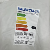 バレンシアガ BALENCIAGA ロゴプリントジップスウェットパーカー 744454 ホワイト コットン メンズ パーカー