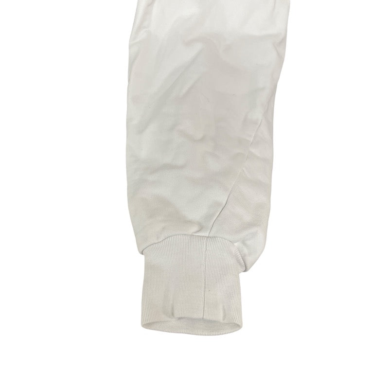 バレンシアガ BALENCIAGA ロゴプリントジップスウェットパーカー 744454 ホワイト コットン メンズ パーカー