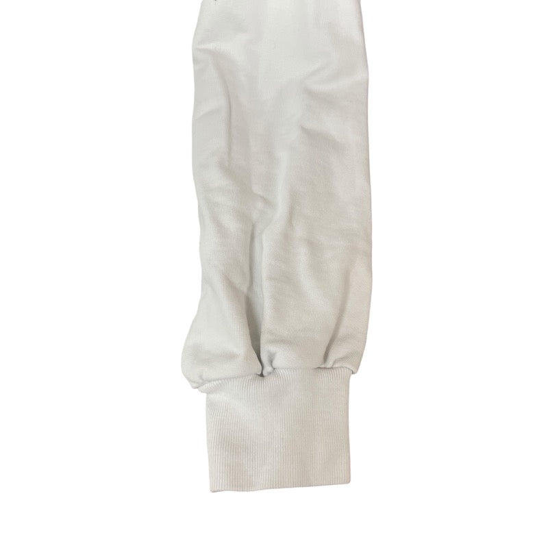 バレンシアガ BALENCIAGA ロゴプリントジップスウェットパーカー 744454 ホワイト コットン メンズ パーカー