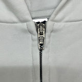 バレンシアガ BALENCIAGA ロゴプリントジップスウェットパーカー 744454 ホワイト コットン メンズ パーカー