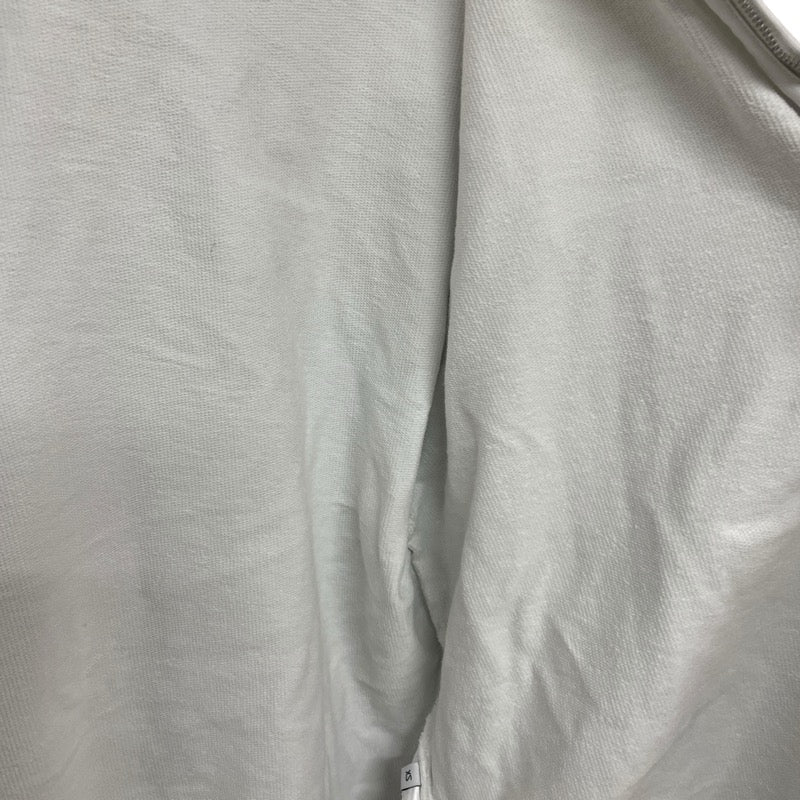 バレンシアガ BALENCIAGA ロゴプリントジップスウェットパーカー 744454 ホワイト コットン メンズ パーカー