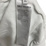 バレンシアガ BALENCIAGA ロゴプリントジップスウェットパーカー 744454 ホワイト コットン メンズ パーカー