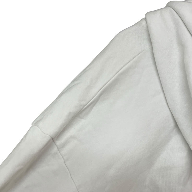 バレンシアガ BALENCIAGA ロゴプリントジップスウェットパーカー 744454 ホワイト コットン メンズ パーカー