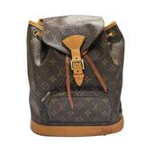 ルイ・ヴィトン LOUIS VUITTON モンスリMM M51136 ブラウン モノグラムキャンバス レディース リュック・デイパック