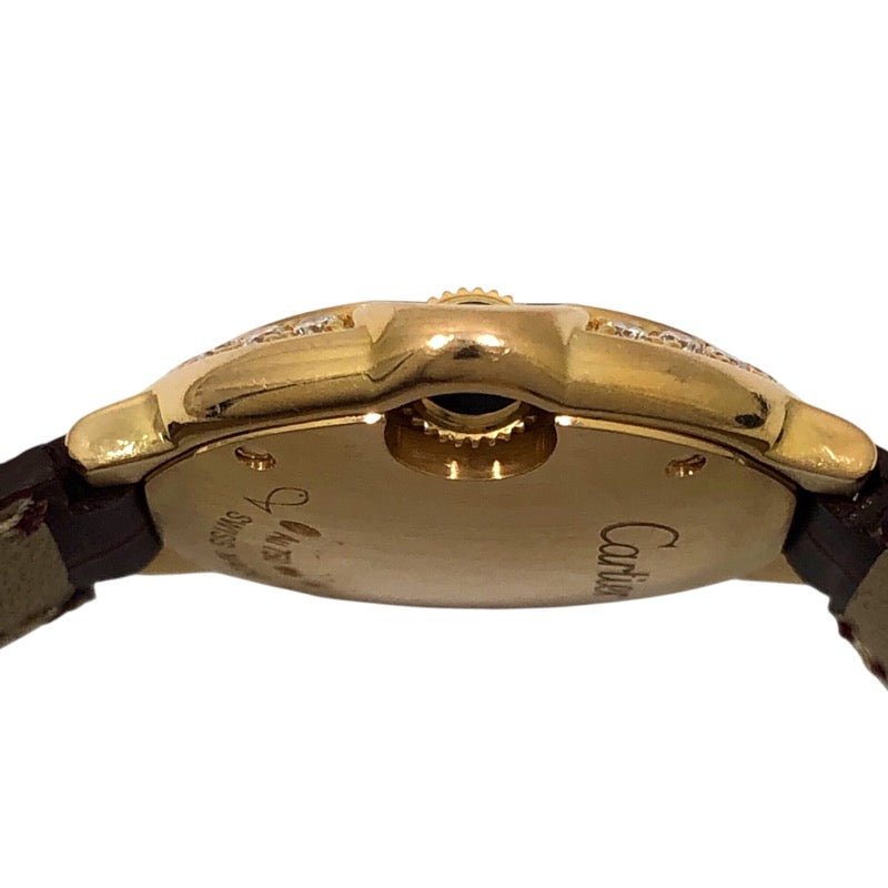 カルティエ Cartier バロンブルー ドゥ カルティエ WE900251 シルバー K18PG/レザーストラップ レディース 腕時計