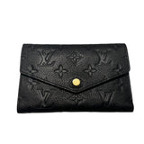 ルイ・ヴィトン LOUIS VUITTON ポルトフォイユ・キュリーズ コンパクト M60568 ブラック モノグラム・アンプラント レディース 二つ折り財布