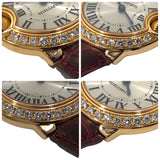 カルティエ Cartier バロンブルー ドゥ カルティエ WE900251 シルバー K18PG/レザーストラップ レディース 腕時計
