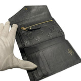 ルイ・ヴィトン LOUIS VUITTON ポルトフォイユ・キュリーズ コンパクト M60568 ブラック モノグラム・アンプラント レディース 二つ折り財布