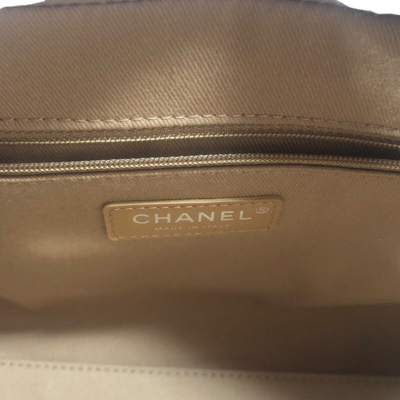 シャネル CHANEL ドーヴィル ボーリングバッグ A92750 ベージュ/SV金具 ファブリック レディース ショルダーバッグ