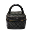 シャネル CHANEL マトラッセ トップハンドル バニティケース ブラウン ラムスキン レディース ハンドバッグ