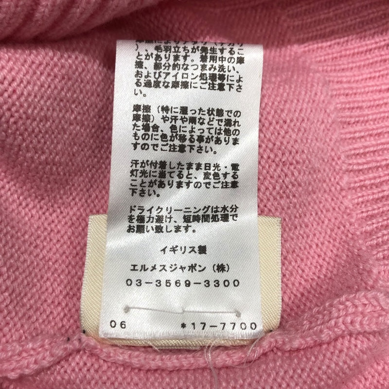 エルメス HERMES カシミヤ半袖ニット 21SS ピンク カシミヤ レディース ニット