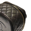 シャネル CHANEL マトラッセ トップハンドル バニティケース ブラウン ラムスキン レディース ハンドバッグ