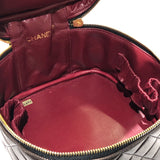 シャネル CHANEL マトラッセ トップハンドル バニティケース ブラウン ラムスキン レディース ハンドバッグ