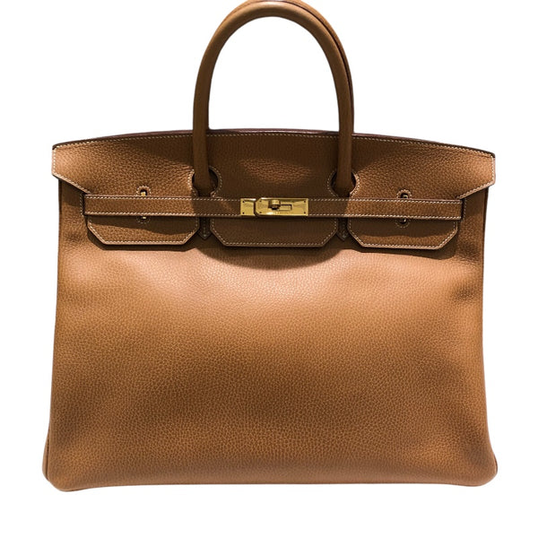 エルメス HERMES バーキン40 〇U刻 ナチュラル GD金具 アルデンヌ ユニセックス ハンドバッグ