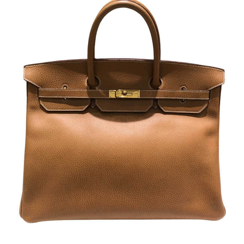エルメス HERMES バーキン40 〇U刻 ナチュラル GD金具 アルデンヌ ユニセックス ハンドバッグ