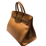 エルメス HERMES バーキン40 〇U刻 ナチュラル GD金具 アルデンヌ ユニセックス ハンドバッグ