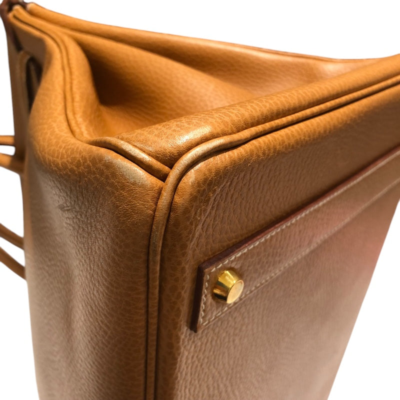 エルメス HERMES バーキン40 〇U刻 ナチュラル GD金具 アルデンヌ ユニセックス ハンドバッグ
