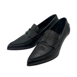 エルメス HERMES グロリアス40 ヒールローファー 231167Z ブラック レザー レディース ローファー