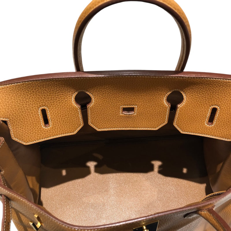 エルメス HERMES バーキン40 〇U刻 ナチュラル GD金具 アルデンヌ ユニセックス ハンドバッグ