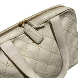シャネル CHANEL ワイルドステッチ ハンドバッグ ホワイト ラムスキン レディース ハンドバッグ