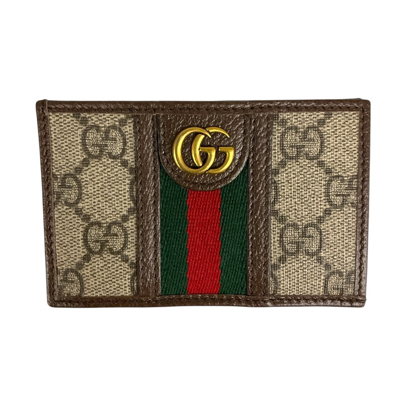 グッチ GUCCI オフィディアカードケース 597617 ベージュ/ブラウン GGスプリーム メンズ カードケース