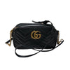 グッチ GUCCI GGマーモントショルダーバッグ 447632 ブラック レザー レディース ショルダーバッグ